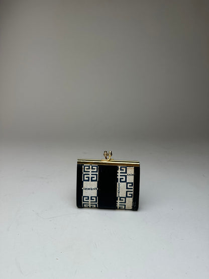 Vintage Givenchy Leather Purse Gold White Black
