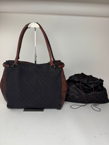 Gucci Monogram Bah Vintage Noir Marron