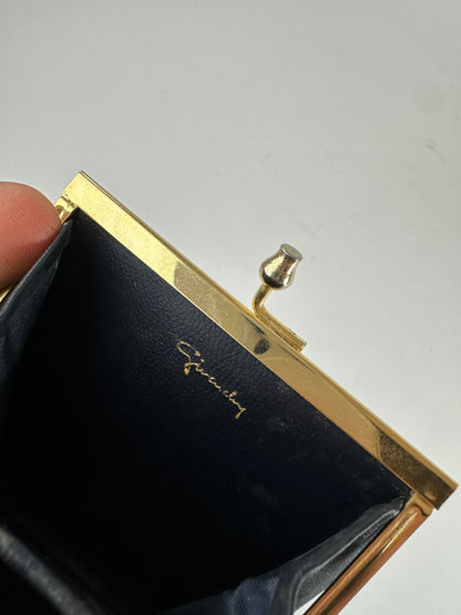 Vintage Givenchy Leather Purse Gold White Black
