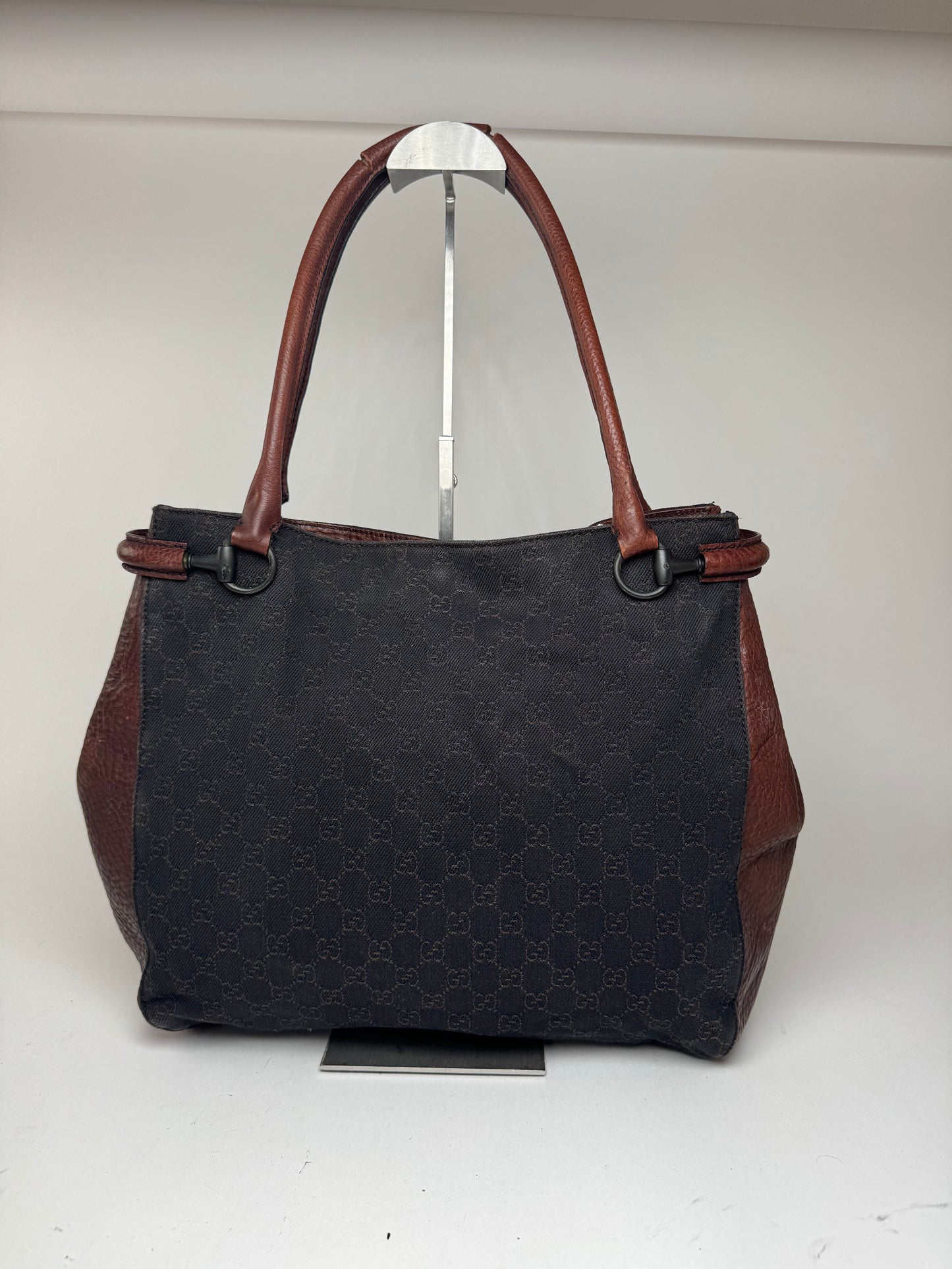 Gucci Monogram Bah Vintage Noir Marron