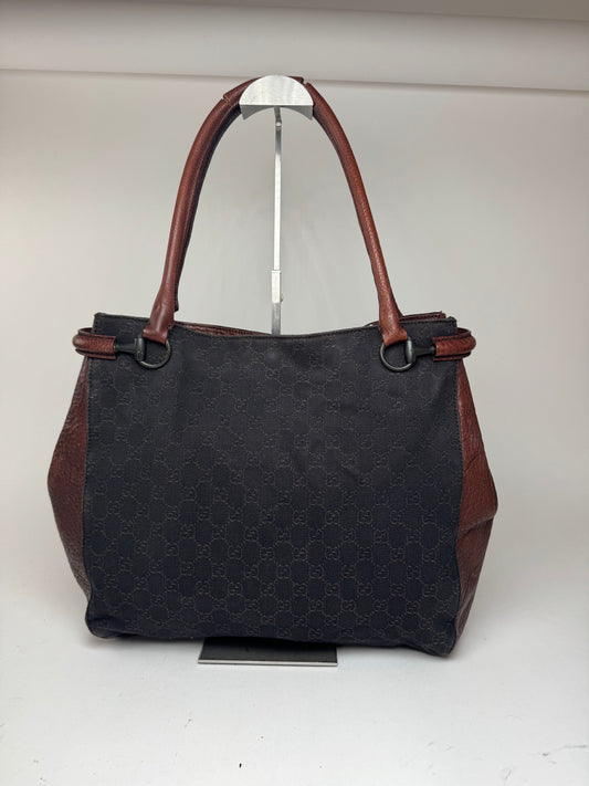 Gucci Monogram Bah Vintage Noir Marron