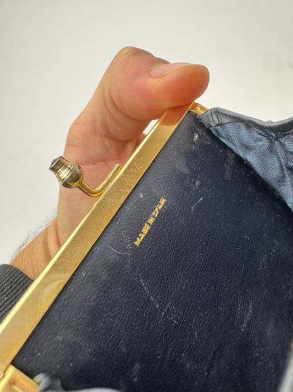 Vintage Givenchy Leather Purse Gold White Black