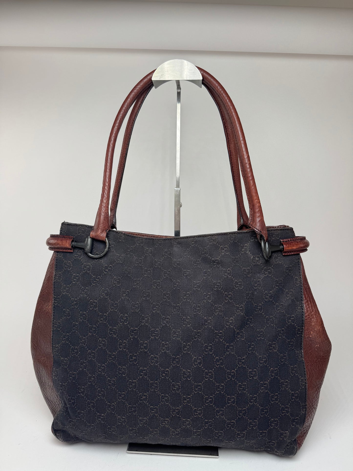 Gucci Monogram Bah Vintage Noir Marron