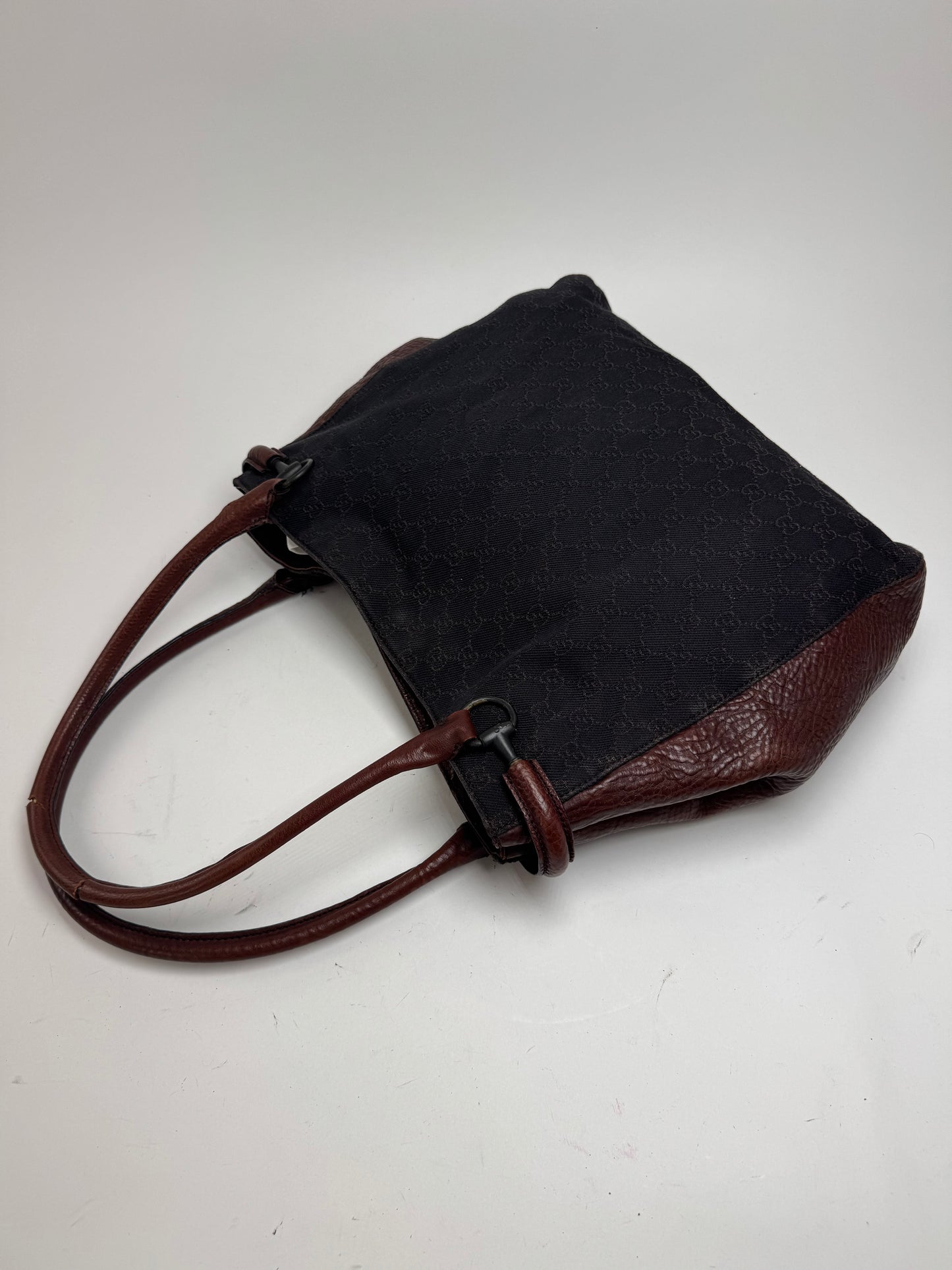 Gucci Monogram Bah Vintage Noir Marron