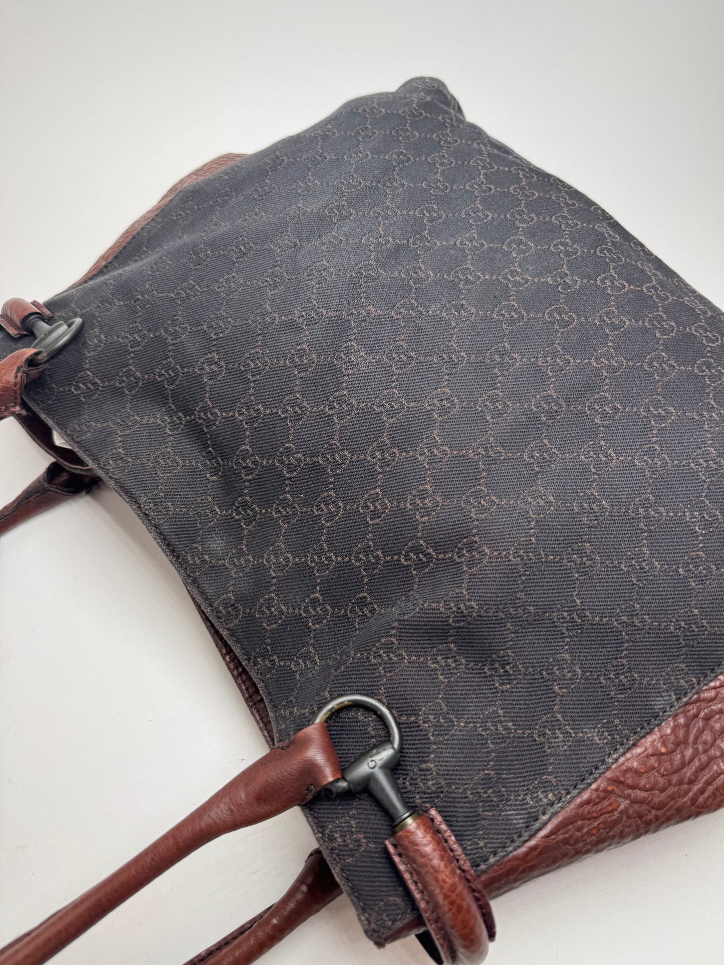 Gucci Monogram Bah Vintage Noir Marron