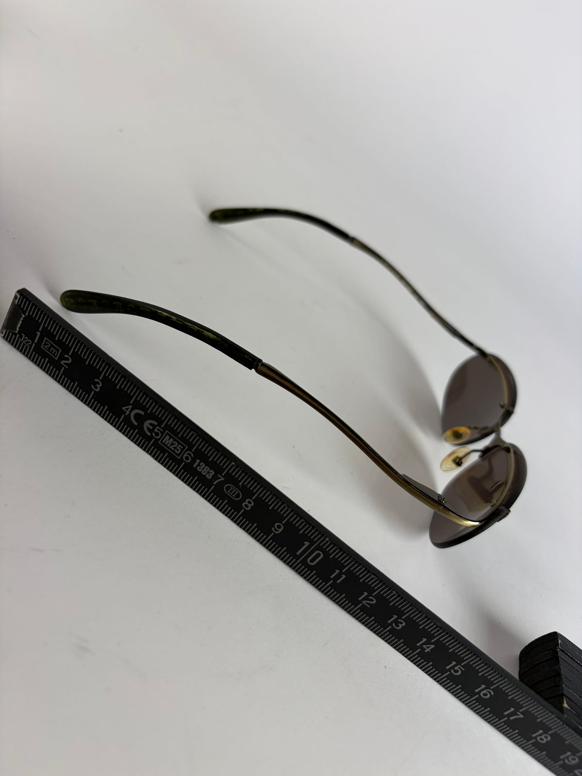 Vintage Celine Triomphe Metal Sunglasses Late 1990s Black Gold