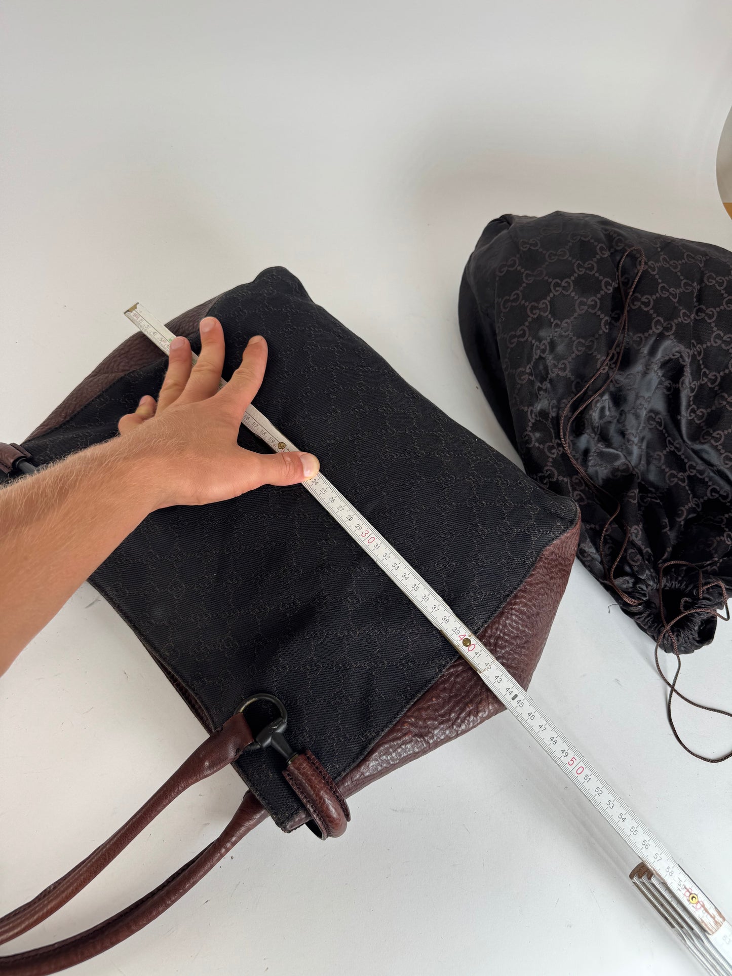 Gucci Monogram Bah Vintage Noir Marron