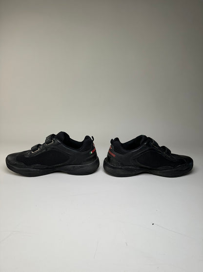 Vintage Prada Luna Rossa Mesh Sneakers Black Silver EU44