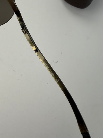 Vintage Celine Triomphe Metal Sunglasses Late 1990s Black Gold