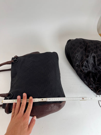 Gucci Monogram Bah Vintage Noir Marron