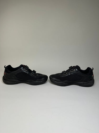 Vintage Prada Luna Rossa Mesh Sneakers Black Silver EU44