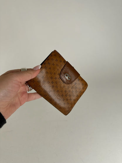 Vintage Celine Paris Monogram Leather wallet brown