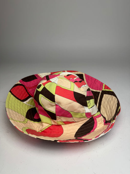 Vintage Emilio Pucci Multicolor Panama Hat