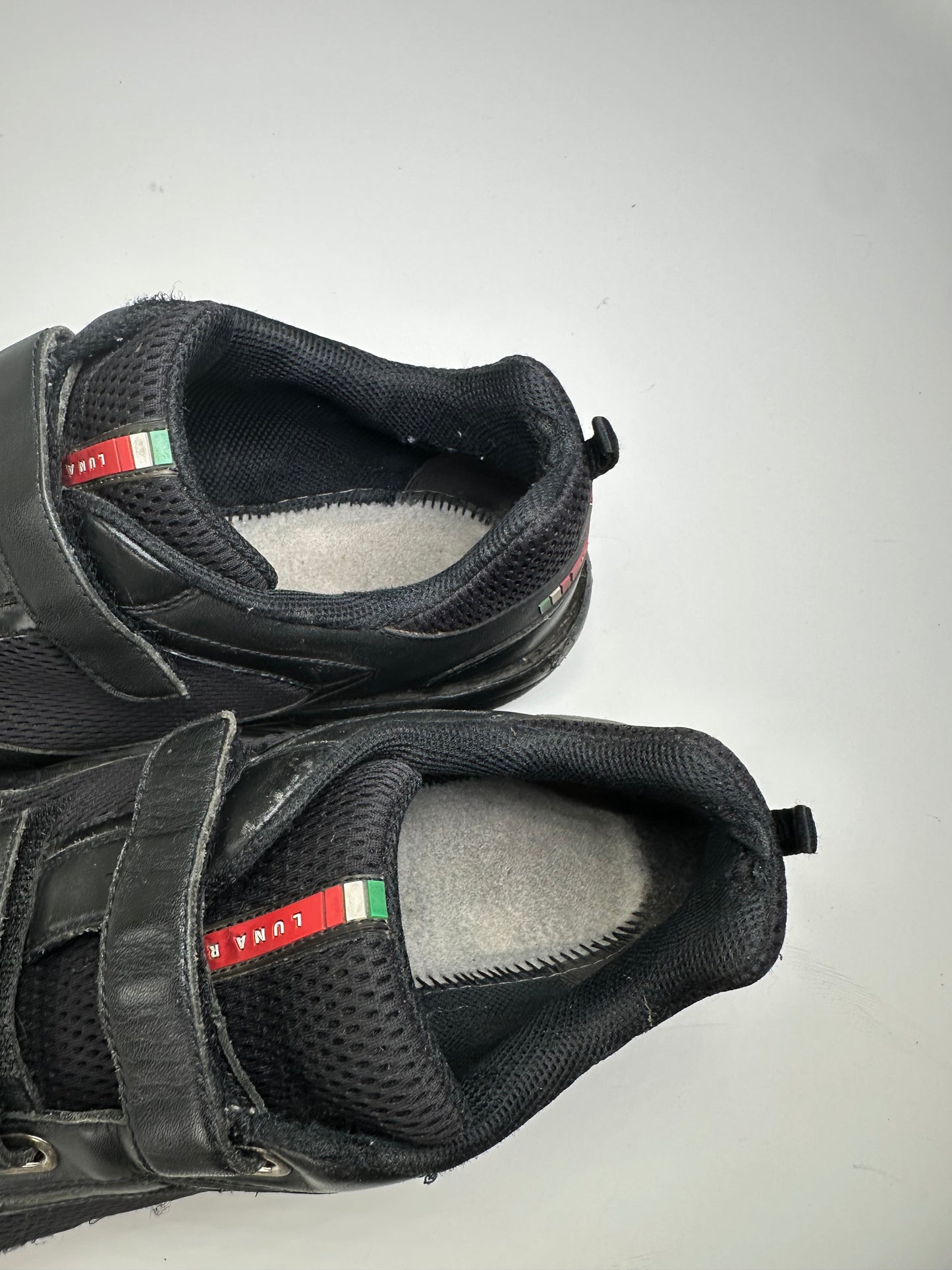 Vintage Prada Luna Rossa Mesh Sneakers Black Silver EU44