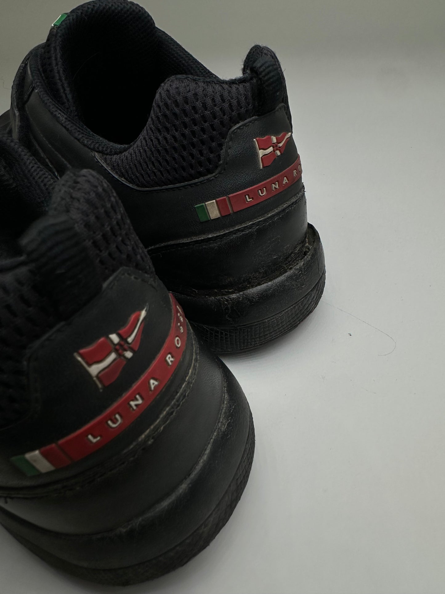 Vintage Prada Luna Rossa Mesh Sneakers Black Silver EU44