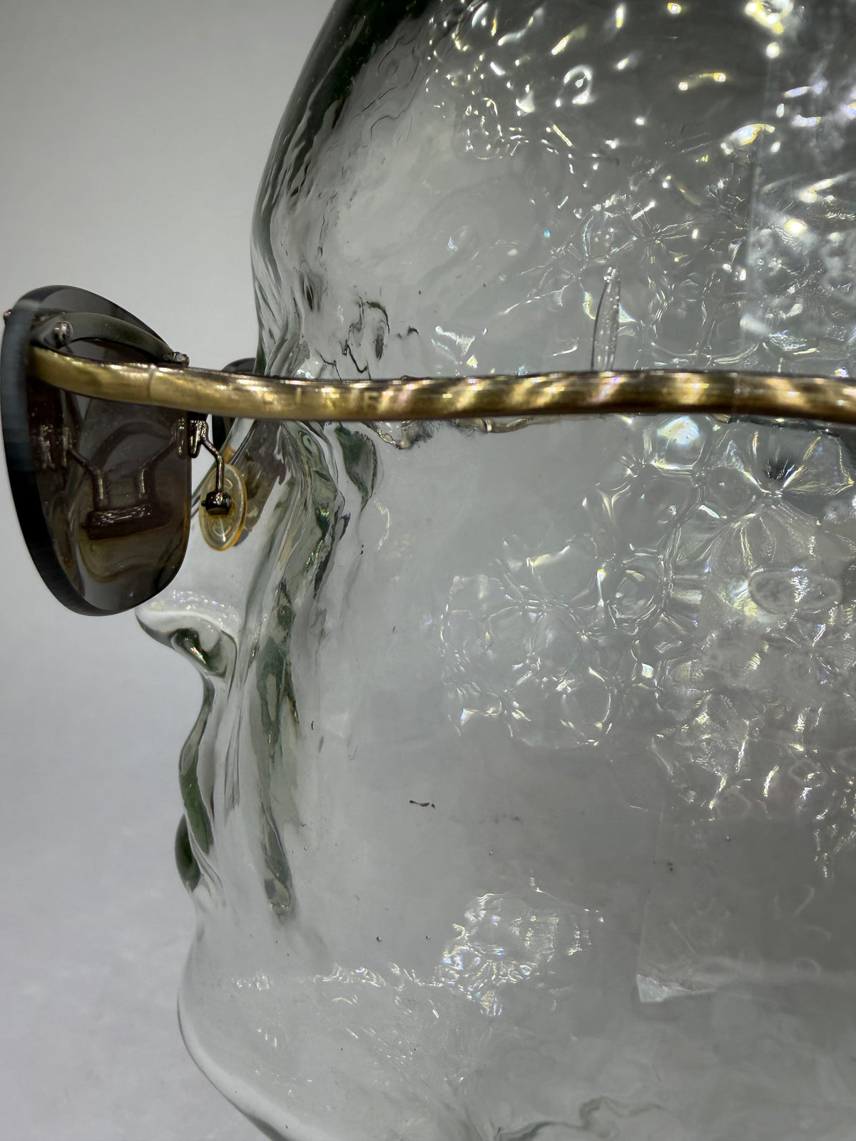 Vintage Celine Triomphe Metal Sunglasses Late 1990s Black Gold