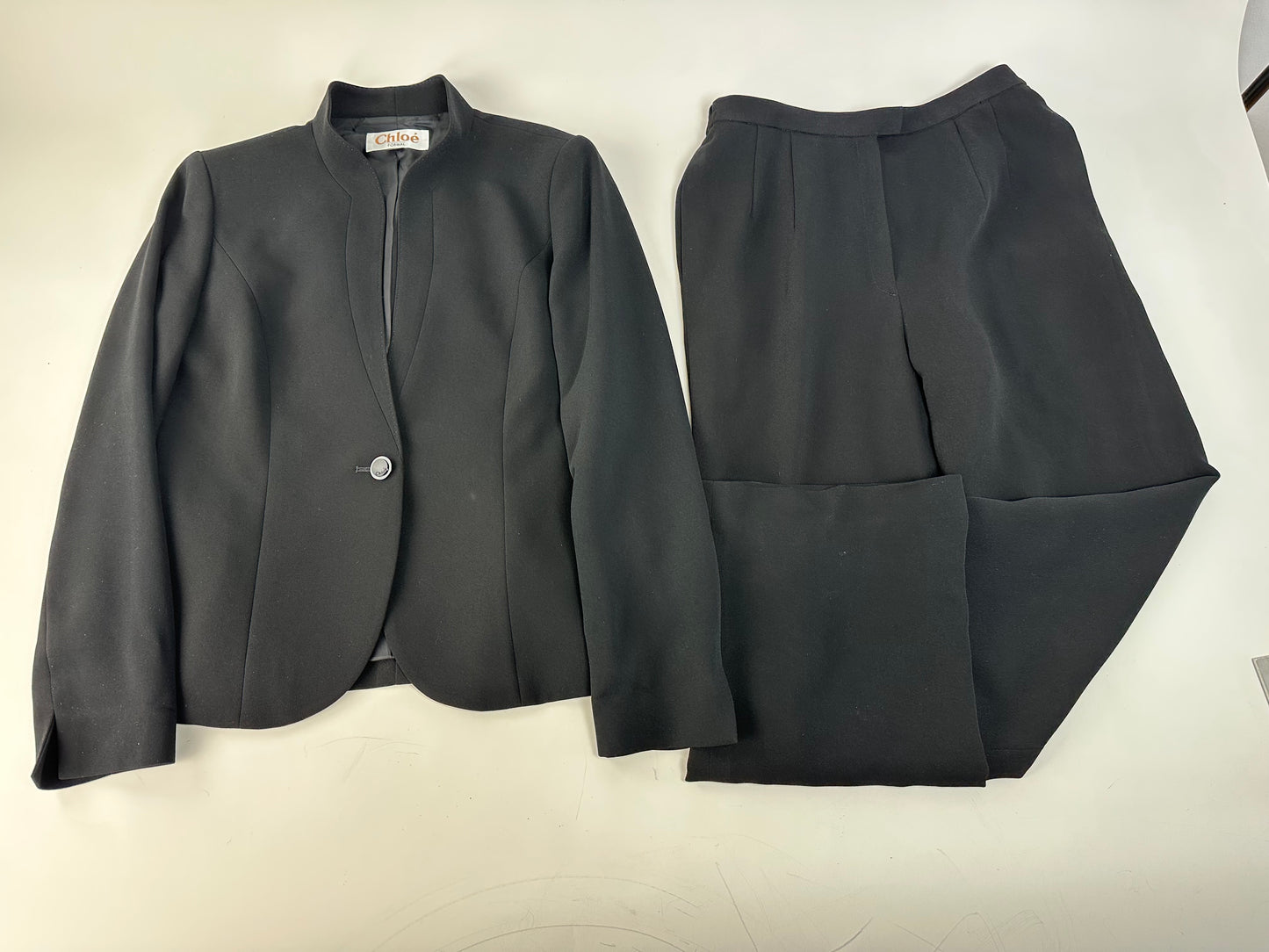 Vintage Chloe Wool Blend Suit Set Black M