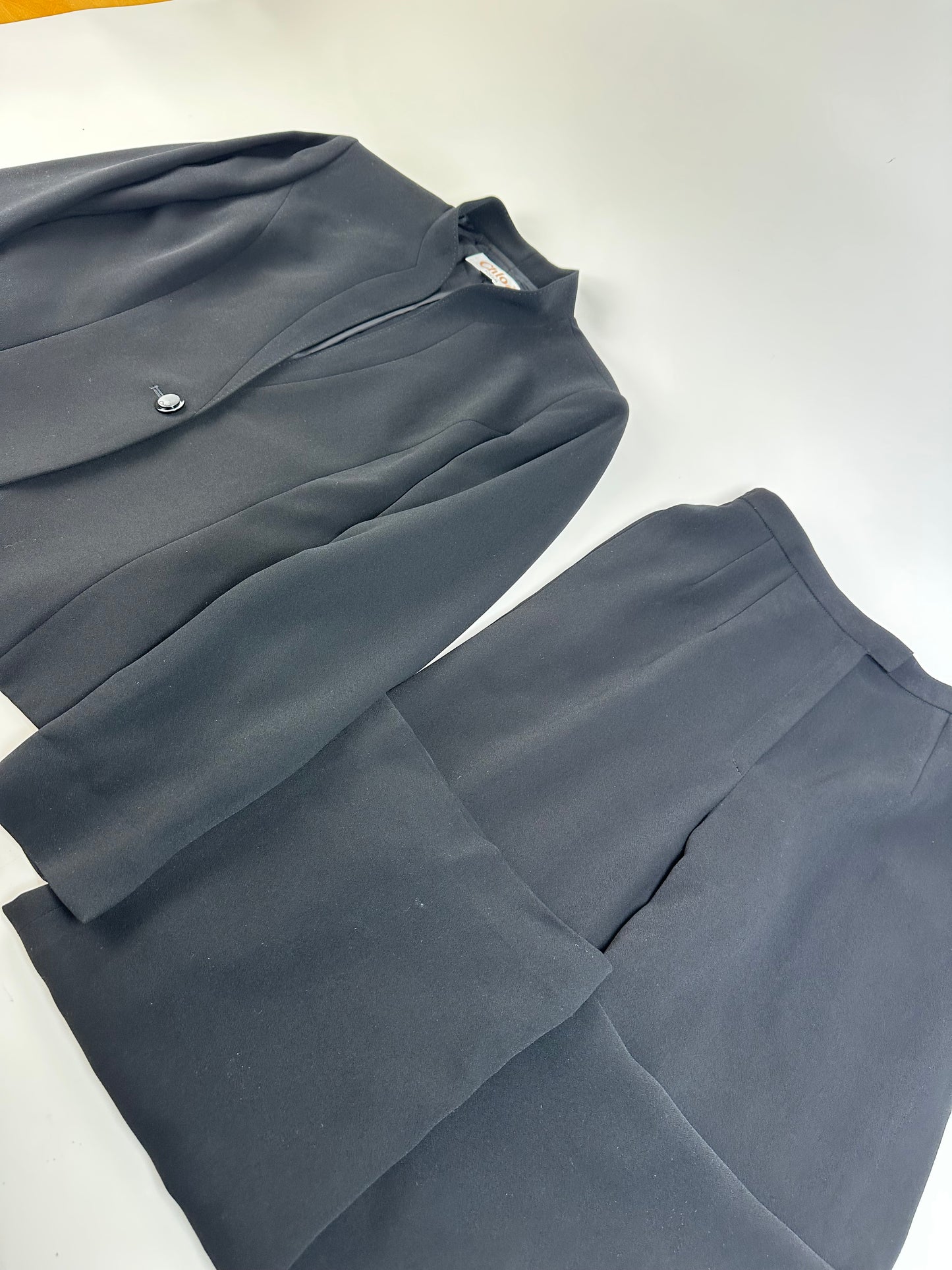 Vintage Chloe Wool Blend Suit Set Black M