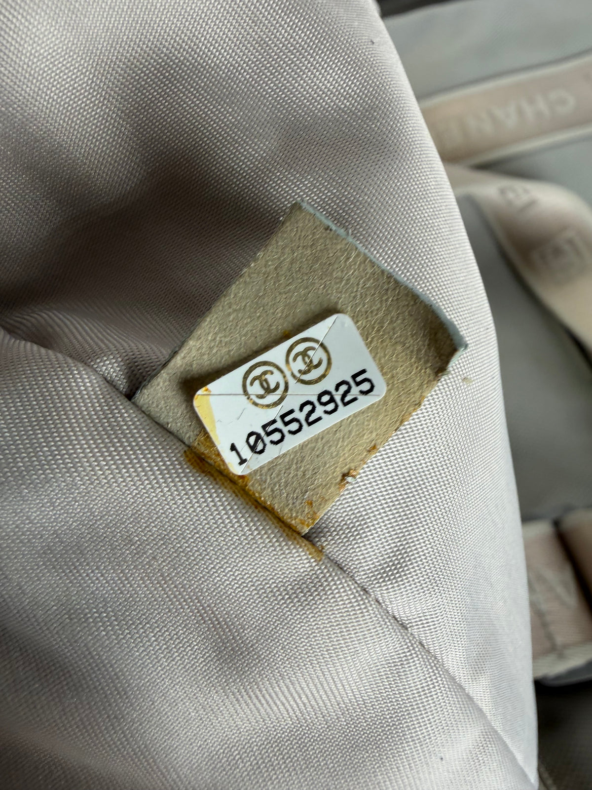 Vintage Chanel Sport Line Nylon Tote c. 2005–2006 Grey Beige Black