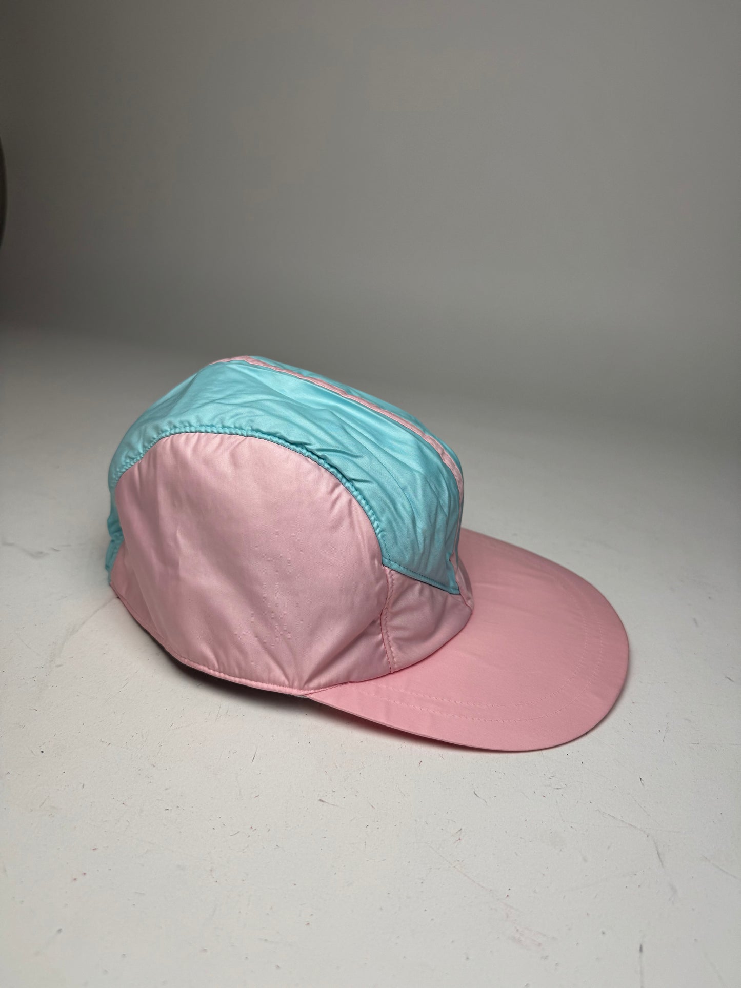 Vintage Courreges Polyester SnapBack Turquoise Pink