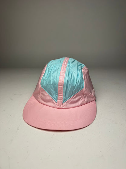 Vintage Courreges Polyester SnapBack Turquoise Pink