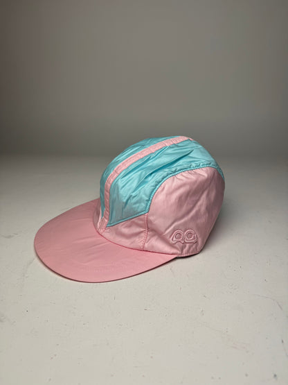 Vintage Courreges Polyester SnapBack Turquoise Pink