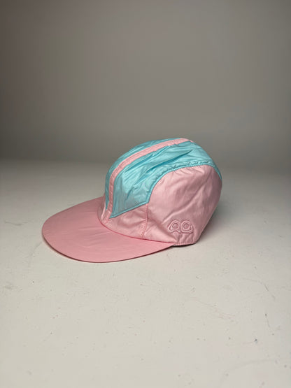 Vintage Courreges Polyester SnapBack Turquoise Pink