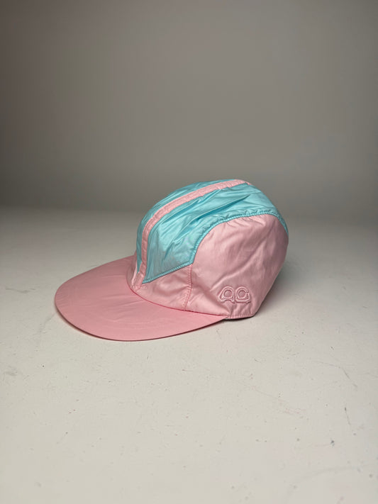 Vintage Courreges Polyester SnapBack Turquoise Pink