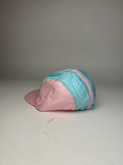 Vintage Courreges Polyester SnapBack Turquoise Pink