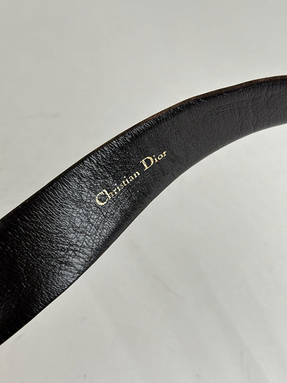 Vintage Dior Leather belt Black