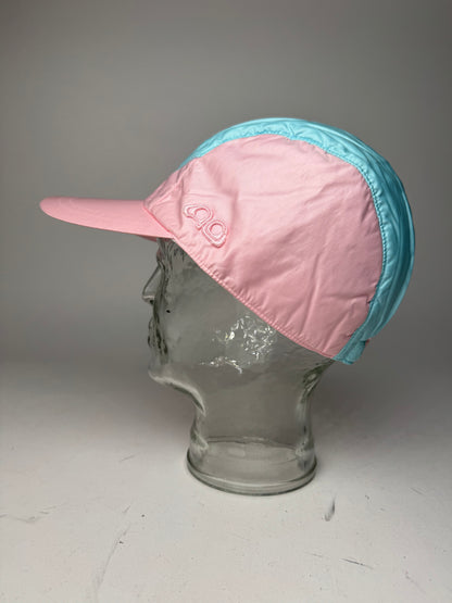 Vintage Courreges Polyester SnapBack Turquoise Pink