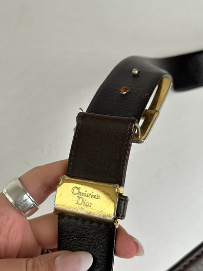 Vintage Dior Leather belt Black