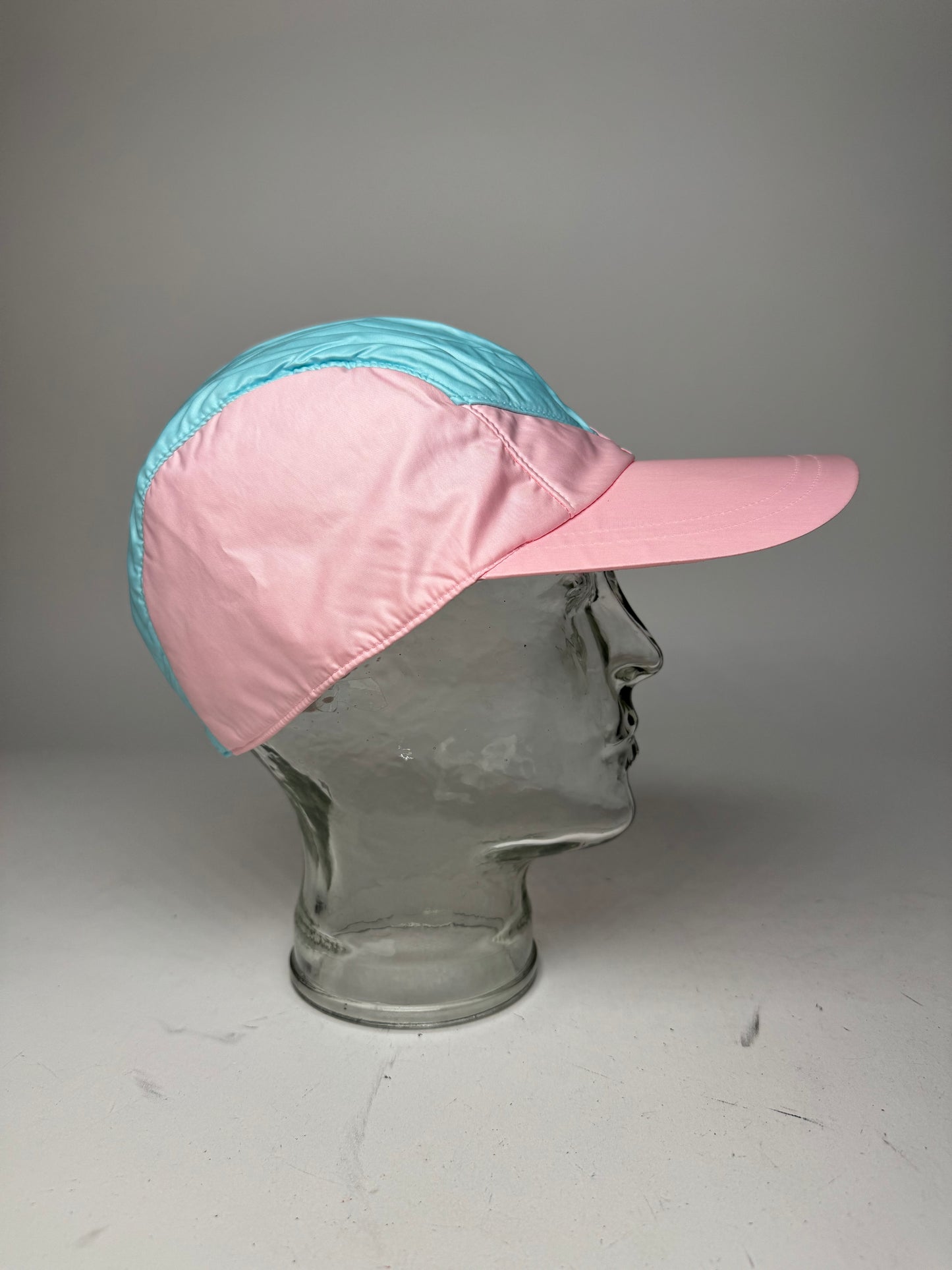 Vintage Courreges Polyester SnapBack Turquoise Pink