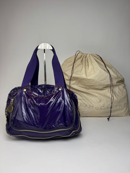 Vintage Stella Mc Cartney Vegan Patent Leather Handbag purple