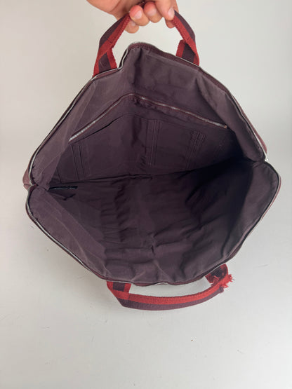 Sac de voyage vintage en toile Hermès violet