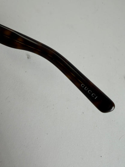 Vintage Gucci Acetate Sunglasses Late 1990s Black Gold