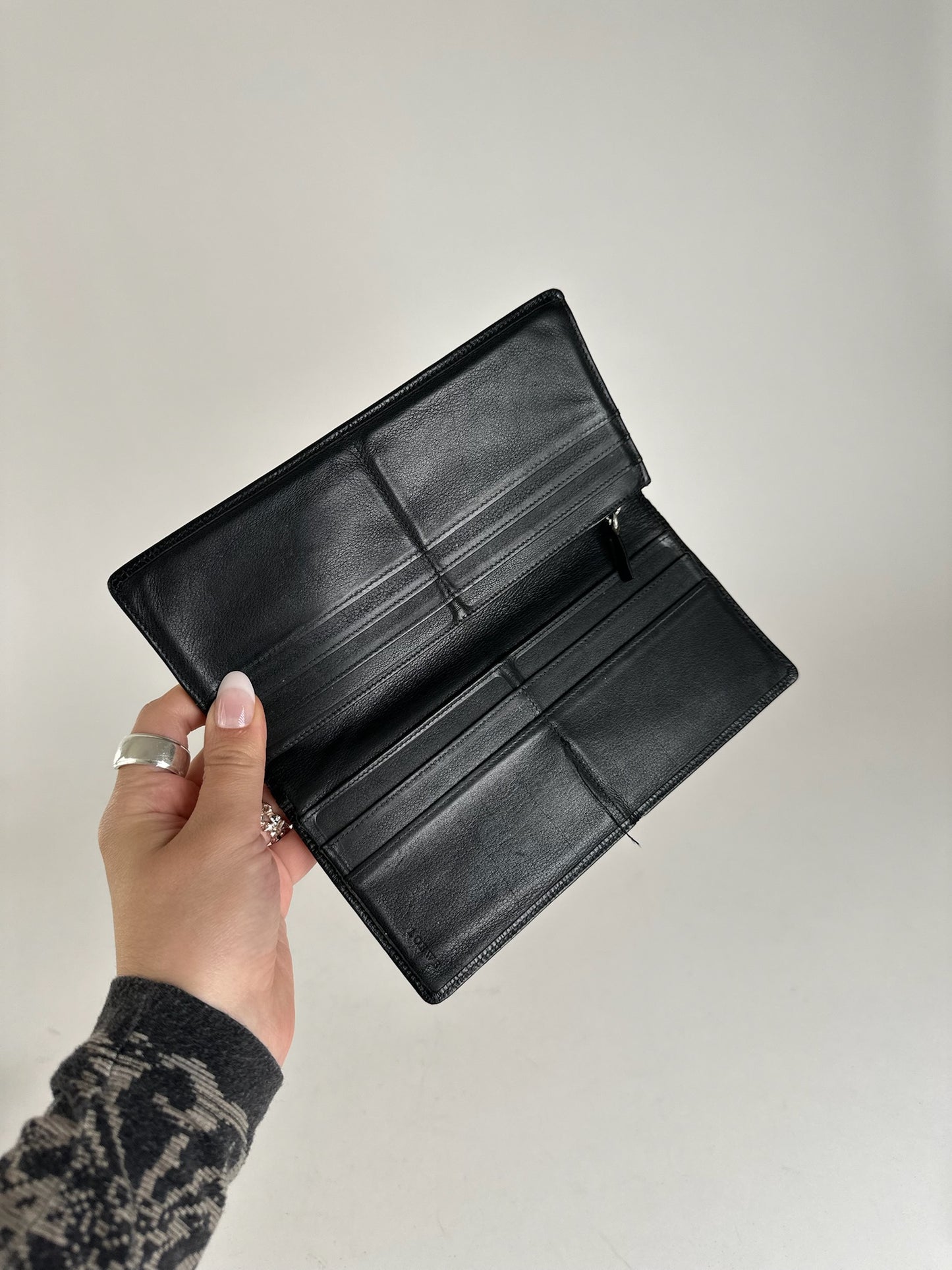 Vintage Loewe Madrid Leather ID holder black