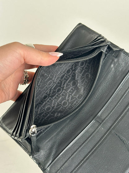 Vintage Loewe Madrid Leather ID holder black