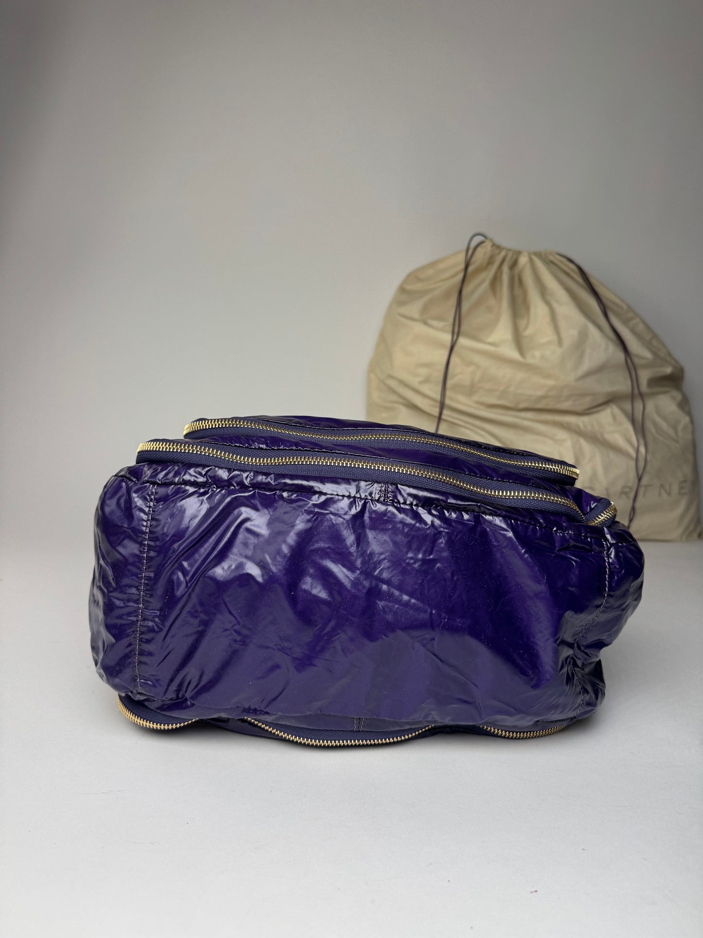 Vintage Stella Mc Cartney Vegan Patent Leather Handbag purple