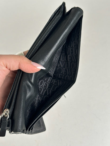 Vintage Loewe Madrid Leather ID holder black