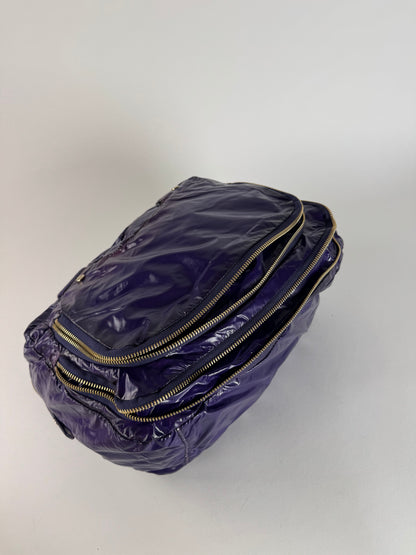 Vintage Stella Mc Cartney Vegan Patent Leather Handbag purple
