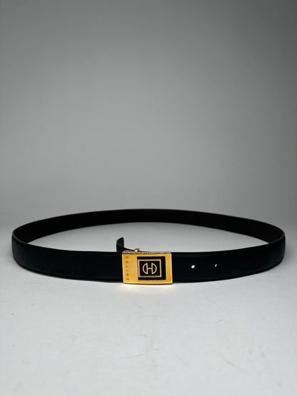 Vintage Celine Paris Leather belt black
