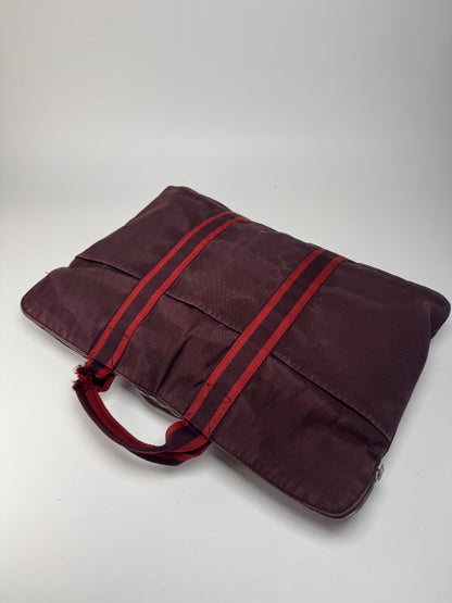 Sac de voyage vintage en toile Hermès violet