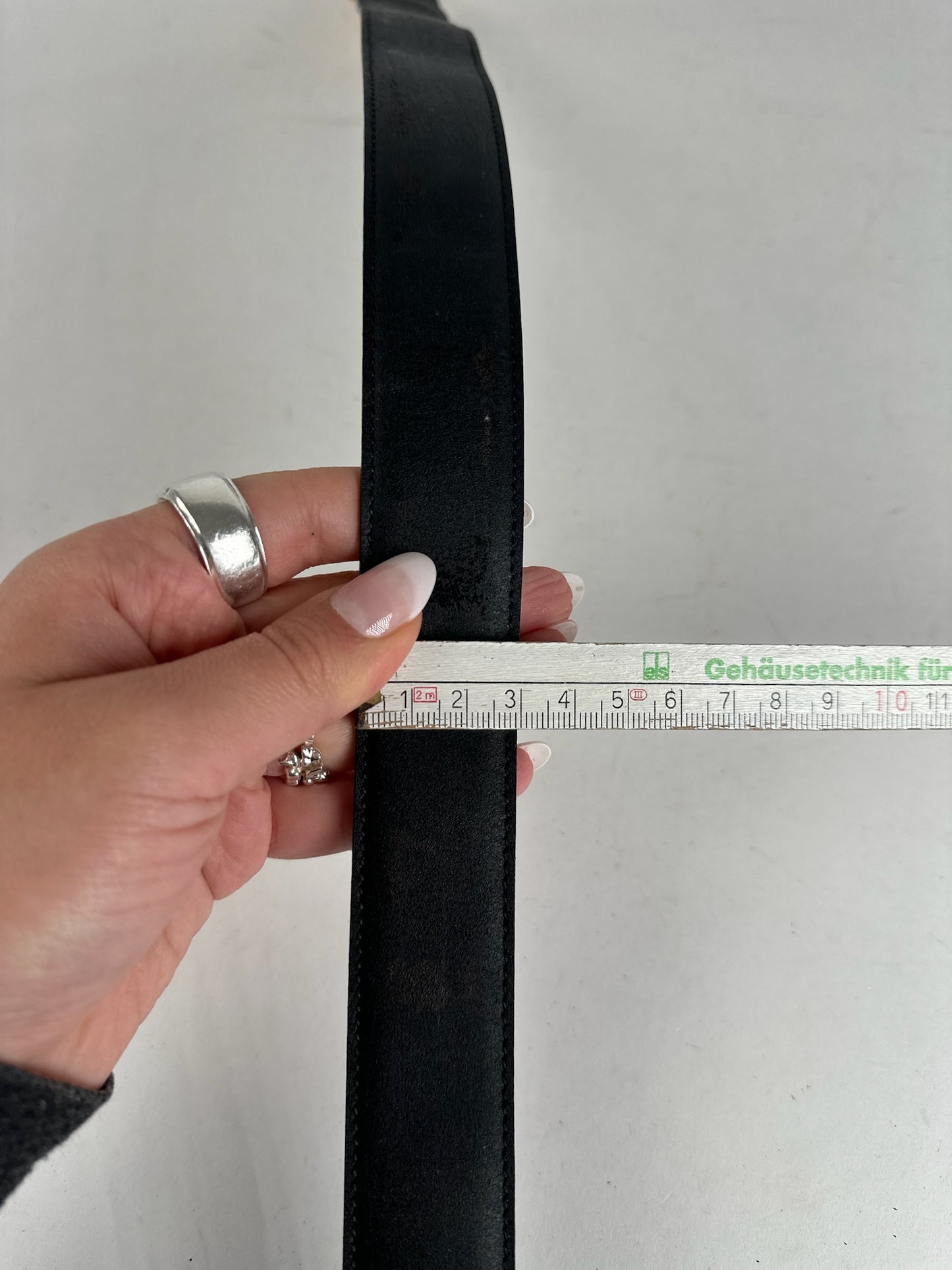 Vintage Celine Paris Leather belt black