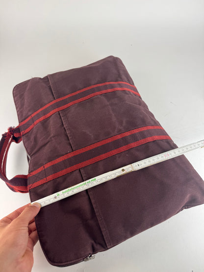 Sac de voyage vintage en toile Hermès violet