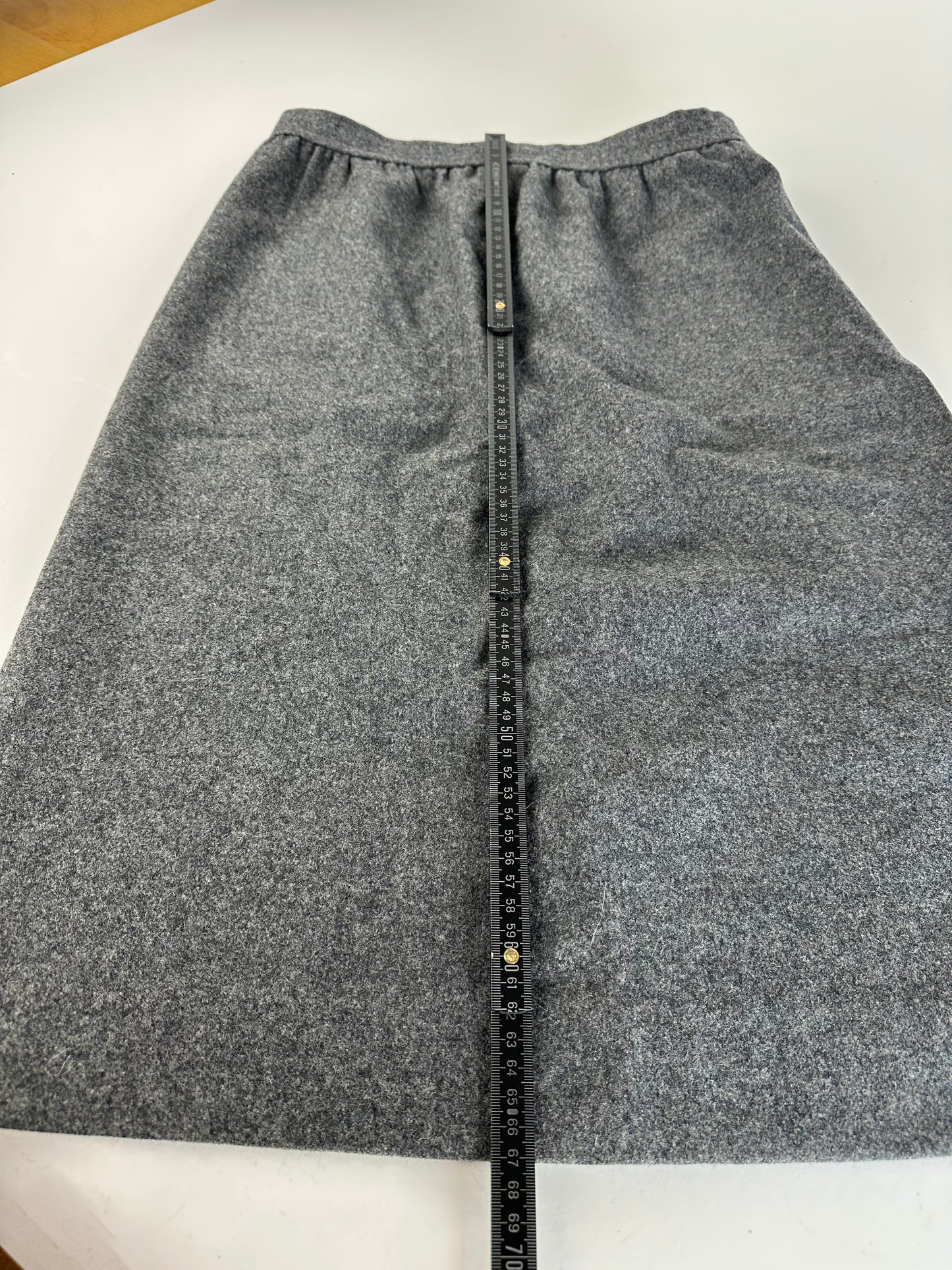 Vintage Givenchy Nouvelle Boutique Wool Skirt Charcoal Grey S