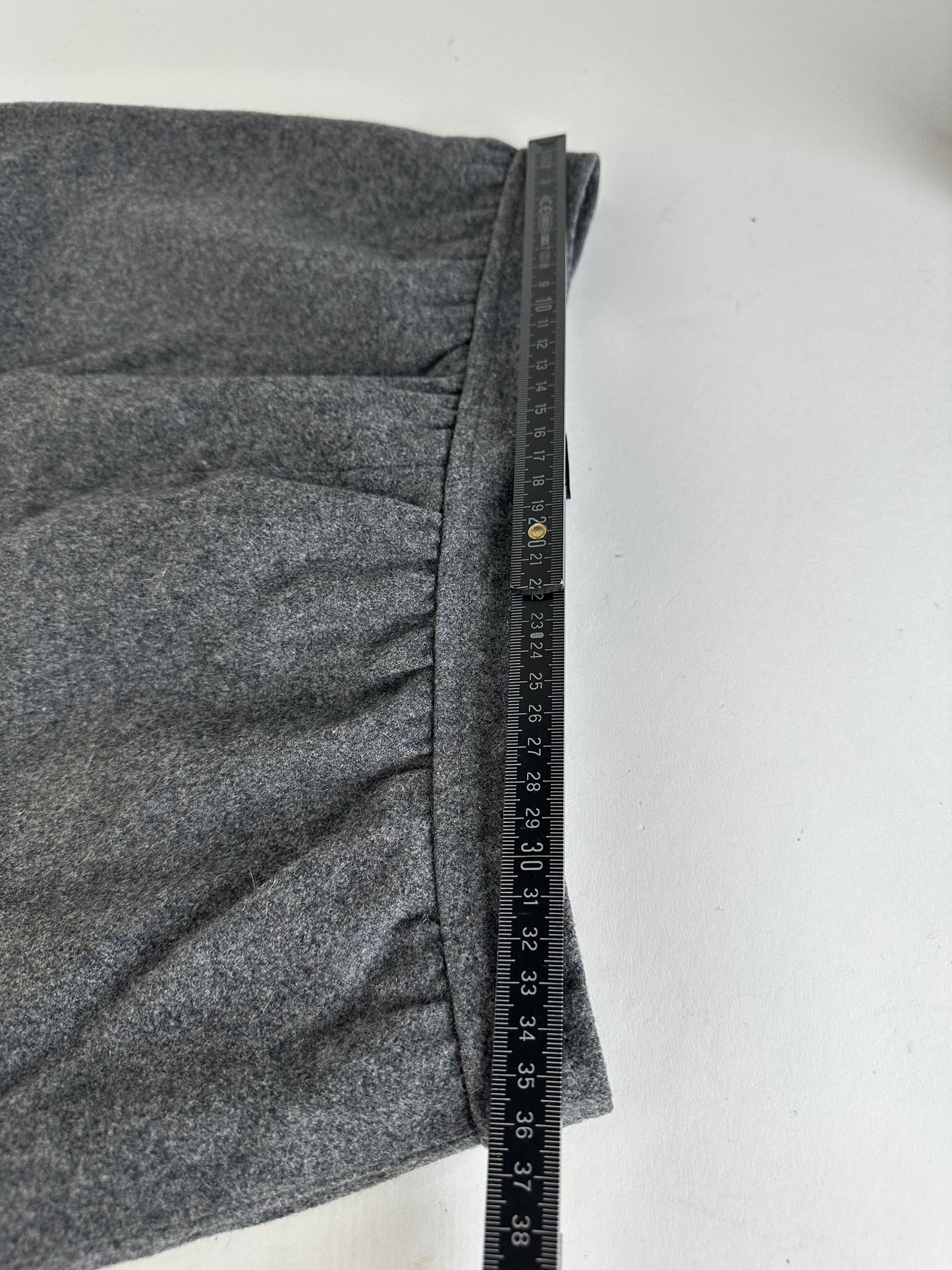 Vintage Givenchy Nouvelle Boutique Wool Skirt Charcoal Grey S