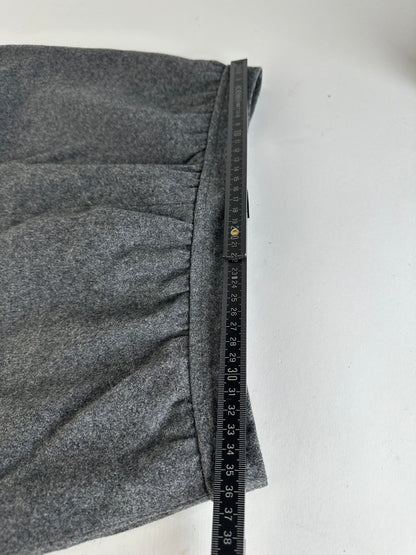 Vintage Givenchy Nouvelle Boutique Wool Skirt Charcoal Grey S