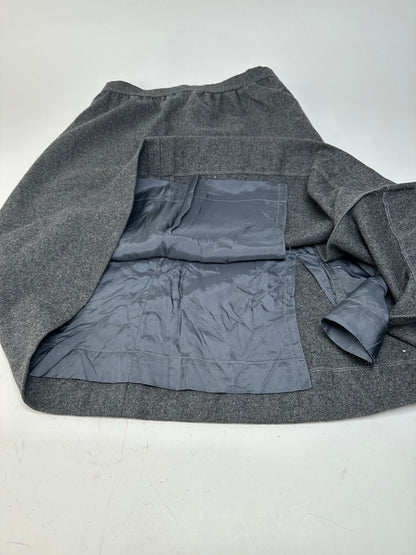 Vintage Givenchy Nouvelle Boutique Wool Skirt Charcoal Grey S