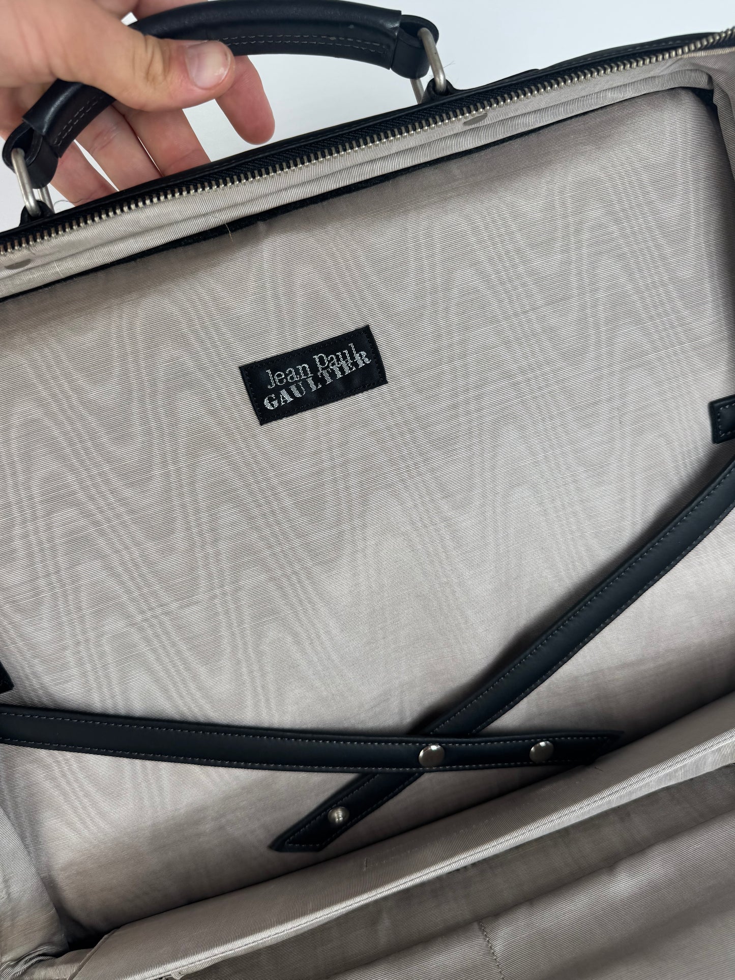 Vintage Jean Paul Gaultier Vegan Leather Travel Bag black